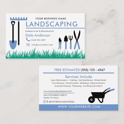 Visitekaartje voor landschapszorg (Voorkant / Achterkant)