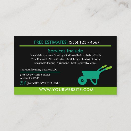 Visitekaartje voor landschapszorg (Achterkant)