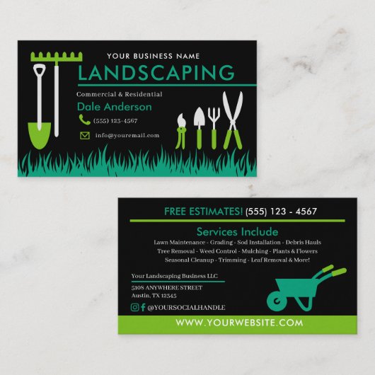 Visitekaartje voor landschapszorg (Voorkant / Achterkant)