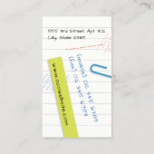 Visitekaartje voor laptoppagina (Achterkant)