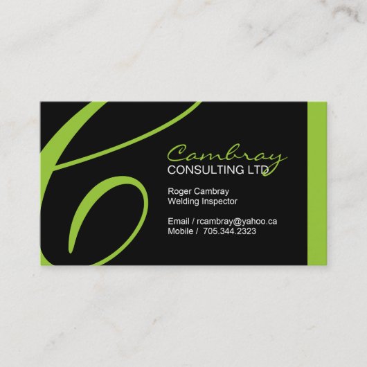 Visitekaartje voor lascontroletechnicus (Voorkant)