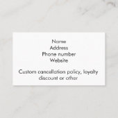 Visitekaartje voor Lash-extensies (Achterkant)