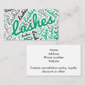 Visitekaartje voor Lash-extensies (Voorkant / Achterkant)