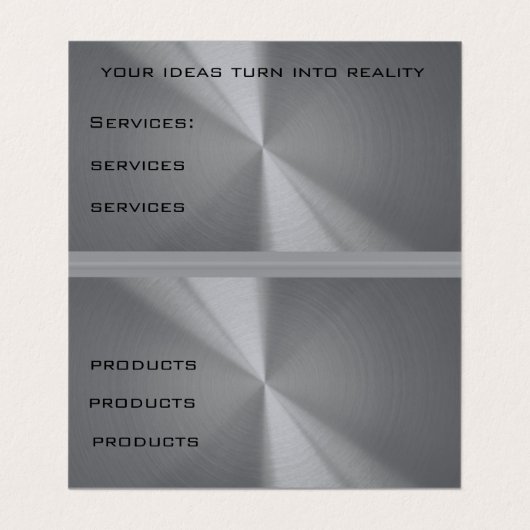 Visitekaartje voor lasservices bewerkbaar (Binnenkant ongevouwen)