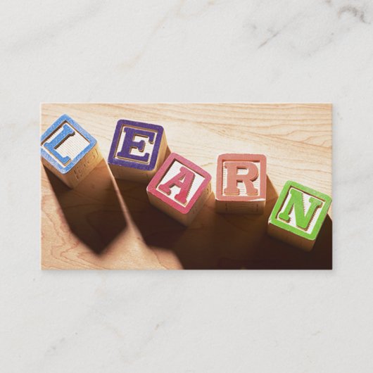 VISITEKAARTJE VOOR LEARN EDUCATOREN (Voorkant)