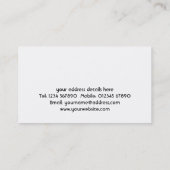 Visitekaartje voor leidinggevend bedrijf (Achterkant)