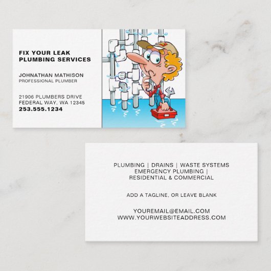 Visitekaartje voor leidinggevend personeel (Voorkant / Achterkant)