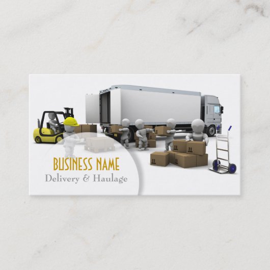 Visitekaartje voor levering en vervoer (Voorkant)