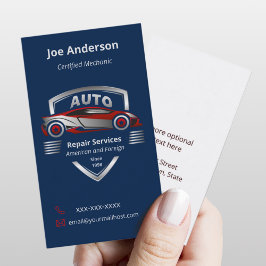 Visitekaartje voor Logo van de auto-industrie, Red