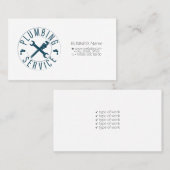 Visitekaartje voor loodgietersdiensten (Voorkant / Achterkant)