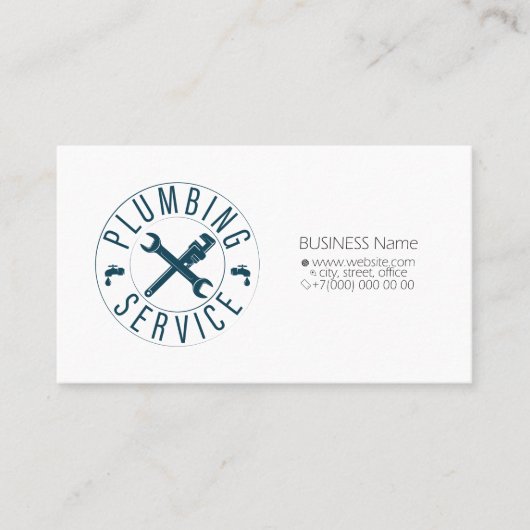 Visitekaartje voor loodgietersdiensten (Voorkant)