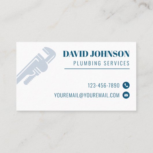 Visitekaartje voor loodgietersdiensten (Achterkant)