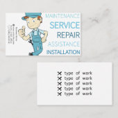 Visitekaartje voor loodgieterswerk (Voorkant / Achterkant)