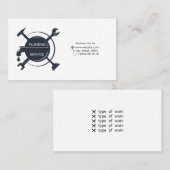 Visitekaartje voor loodreparatie en -service (Voorkant / Achterkant)