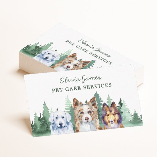 Visitekaartje voor lopen van honden