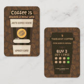 visitekaartje voor loyaliteit aan koffiehuis (Voorkant / Achterkant)