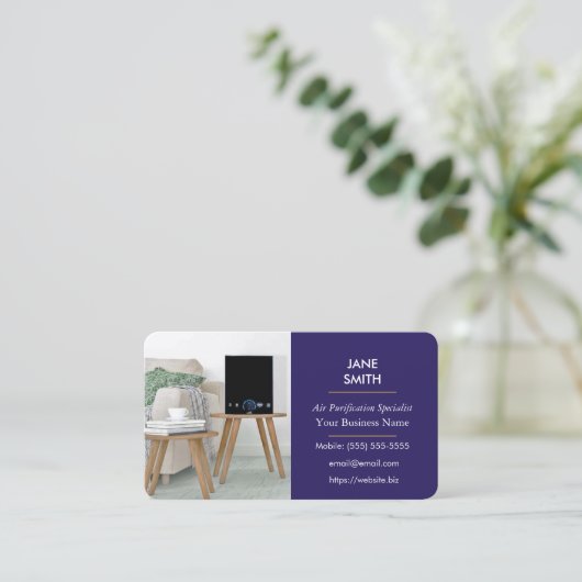 Visitekaartje voor luchttests (Staand voorkant)