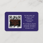 Visitekaartje voor luchttests (Achterkant)