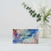 visitekaartje voor marmer zwirlkleurige verfsteen (Staand voorkant)