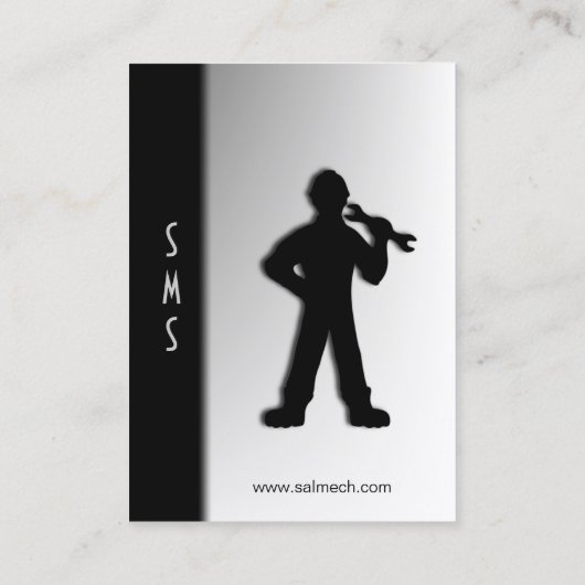 Visitekaartje voor mechanische apparaten/machines (Achterkant)