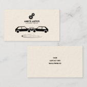 Visitekaartje voor mechanische/ongevallenrecuperat (Voorkant / Achterkant)