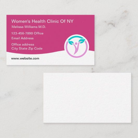 Visitekaartje voor medisch medisch advies voor vro (Voorkant / Achterkant)