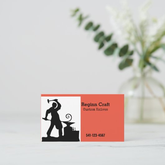 Visitekaartje voor messenmakers (Staand voorkant)