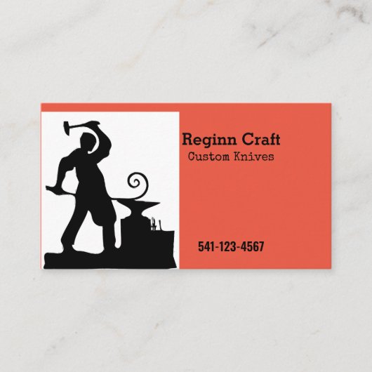 Visitekaartje voor messenmakers (Voorkant)