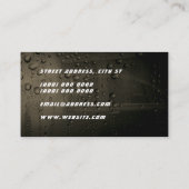 Visitekaartje voor metalen afdekplaatjes van auto' (Achterkant)