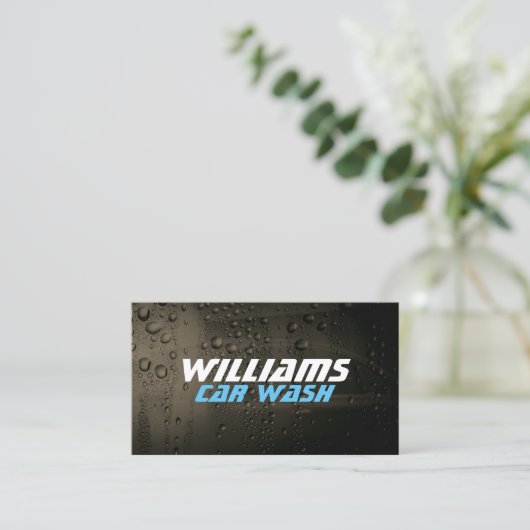 Visitekaartje voor metalen afdekplaatjes van auto' (Staand voorkant)