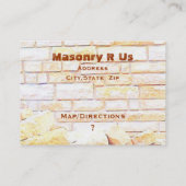 Visitekaartje voor metselwerk (Achterkant)