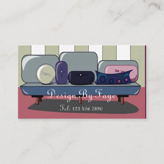 Visitekaartje voor meubelen of interieurontwerpers (Voorkant)