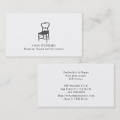 Visitekaartje voor meubelreparatie en -restauratie (Voorkant / Achterkant)