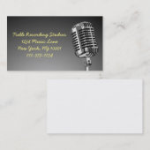 Visitekaartje voor microfoonmuziek (Voorkant / Achterkant)