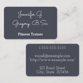 Visitekaartje voor minimale en schone fitness trai (Voorkant / Achterkant)