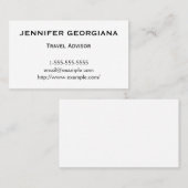 Visitekaartje voor minimalistische en lastige reis (Voorkant / Achterkant)