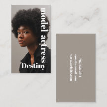 Visitekaartje voor modelfotograaf