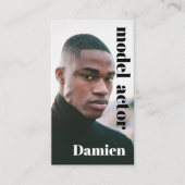 Visitekaartje voor modelfotograaf (Voorkant)