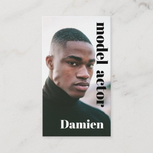 Visitekaartje voor modelfotograaf (Voorkant)