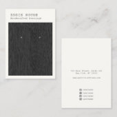 Visitekaartje voor modern zwart-wit haring (Voorkant / Achterkant)