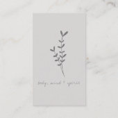 Visitekaartje voor moderne botanische kalligrafie (Achterkant)