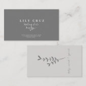 Visitekaartje voor moderne botanische kalligrafie (Voorkant / Achterkant)