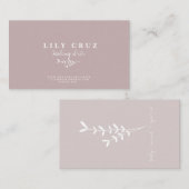 Visitekaartje voor moderne botanische kalligrafie (Voorkant / Achterkant)