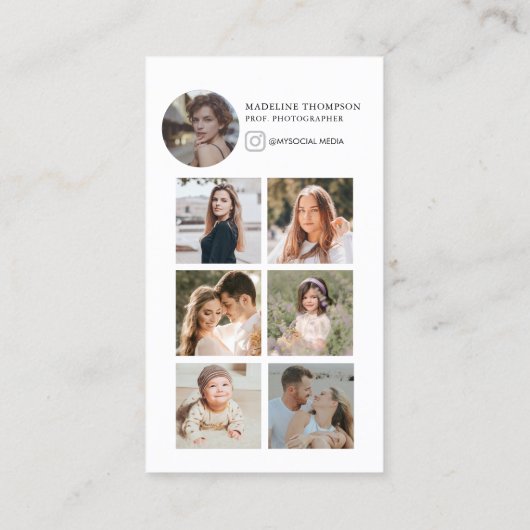 Visitekaartje voor moderne fotocollagefotografen (Achterkant)