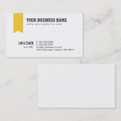 Visitekaartje voor moderne gele lintkoppen (Voorkant / Achterkant)