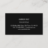 Visitekaartje voor moderne Paw Black en Gold Pet C (Achterkant)