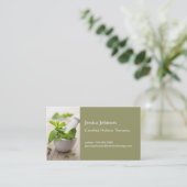 Visitekaartje voor mortar en Pestle Holistic Thera (Staand voorkant)