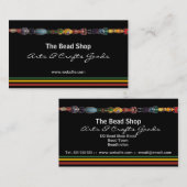 Visitekaartje voor multikleuren kralen kralen (Voorkant / Achterkant)