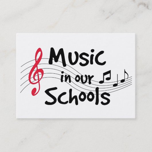 visitekaartje voor muziek (Voorkant)