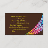 Visitekaartje voor muziekbedrijven (Achterkant)